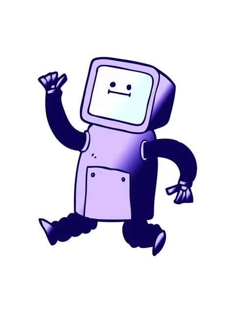 Neon light effect animation of vector gradient illustration cartoon robot r.. Stock Footage 324173043