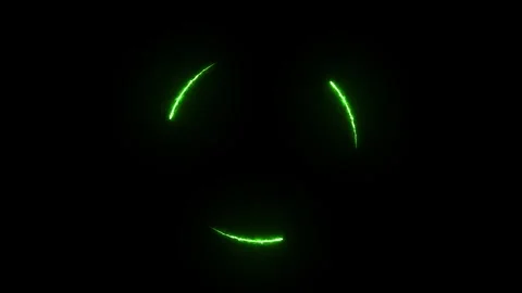 Neon light effect black screen looping animated background overlay Video stock 269568593