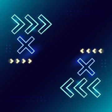 Neon light effect design banner background template Stock Illustration