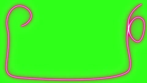 Neon light effect line design animation on green screen Stock-Footage 333226121