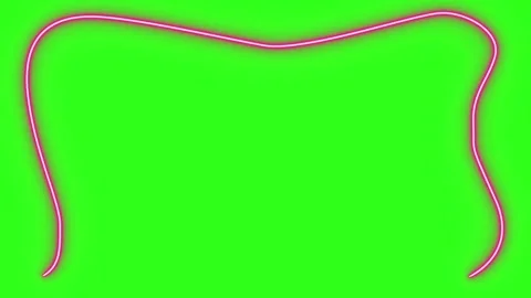 Neon light effect line design animation on green screen Stock Footage 333226126