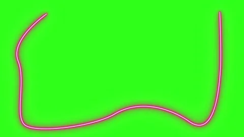 Neon light effect line design animation on green screen Stock Footage 333226128