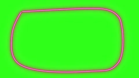Neon light effect line design animation on green screen Stock Footage 333226133