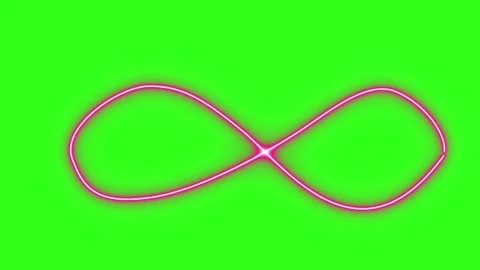 Neon light effect line design animation on green screen Stock Footage 333226135