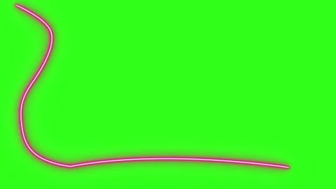 Neon light effect line design animation on green screen Stock Footage 333226138