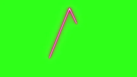 Neon light effect line design animation on green screen Stock-Footage 333683276