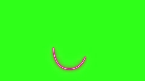 Neon light effect line design animation on green screen Stock-Footage 333683277