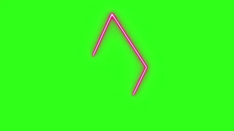 Neon light effect line design animation on green screen Stock-Footage 333683278