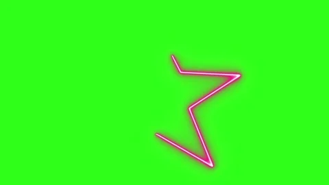 Neon light effect line design animation on green screen Stock-Footage 333683281