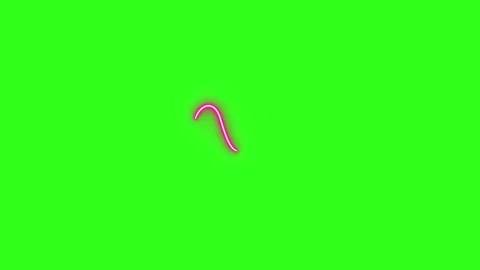 Neon light effect line design animation on green screen Stock-Footage 333683282