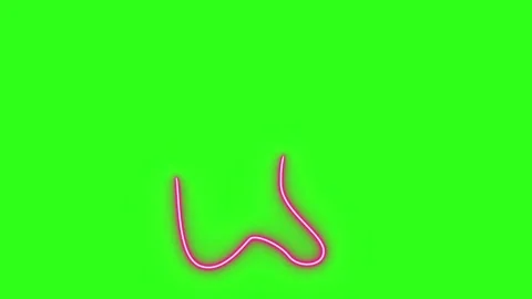Neon light effect line design animation on green screen Stock-Footage 333683284