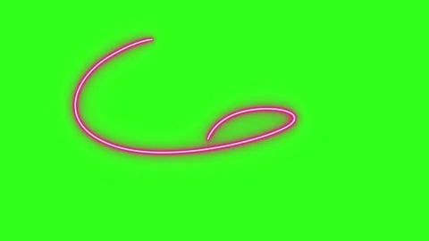Neon light effect line design animation on green screen Stock-Footage 333683286
