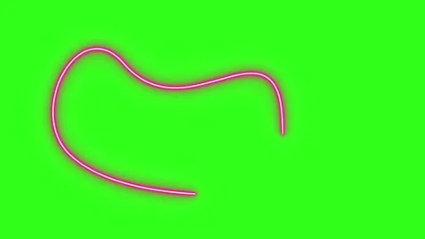 Neon light effect line design animation on green screen Stock-Footage 333683287