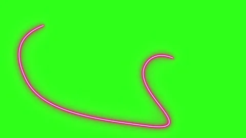 Neon light effect line design animation on green screen Stock-Footage 333683288