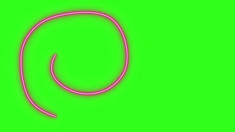 Neon light effect line design animation on green screen Stock-Footage 333683292