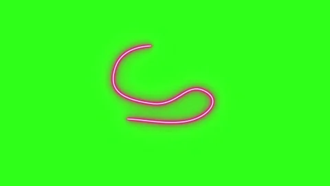 Neon light effect line design animation on green screen Stock-Footage 333683293