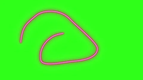 Neon light effect line design animation on green screen Stock-Footage 333683294