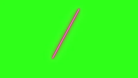 Neon light effect line design animation on green screen Stock-Footage 333683296