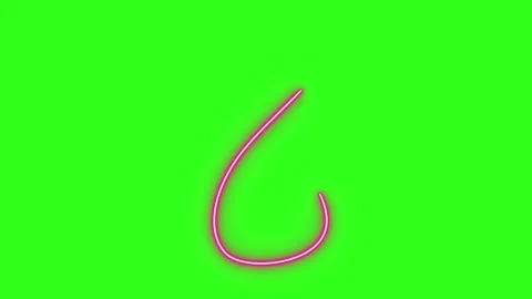 Neon light effect line design animation on green screen Stockbeeldmateriaal 334136705