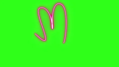 Neon light effect line design animation on green screen 库存影片 334136706