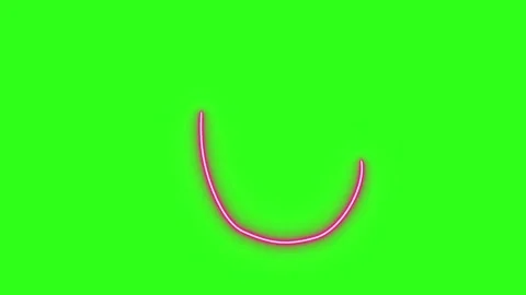 Neon light effect line design animation on green screen 库存影片 334136715