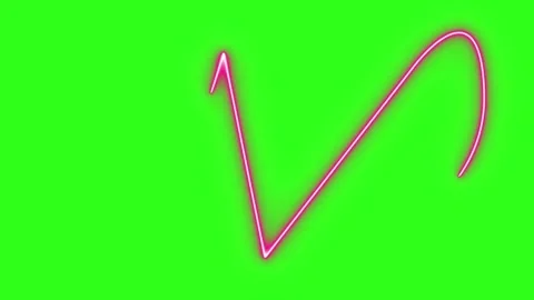 Neon light effect line design animation on green screen Vidéo 334136717