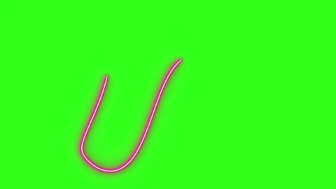 Neon light effect line design animation on green screen 库存影片 334136725