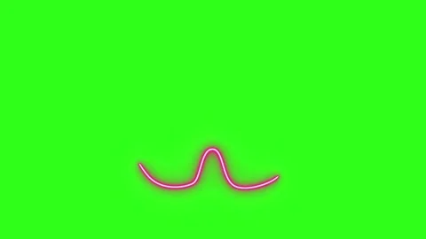 Neon light effect line design animation on green screen Stockbeeldmateriaal 334136730