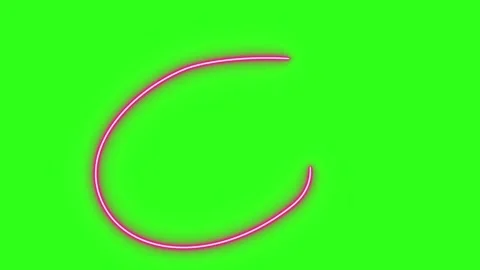 Neon light effect line design animation on green screen Vidéo 334136737