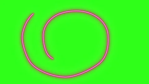 Neon light effect line design animation on green screen Vidéo 334136739