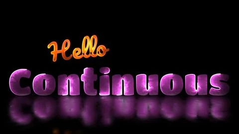 Neon light effect loop continuous text black background 스톡 일러스트