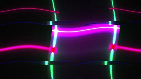 Neon Light Electric Current Flow. Stock Footage 335372314