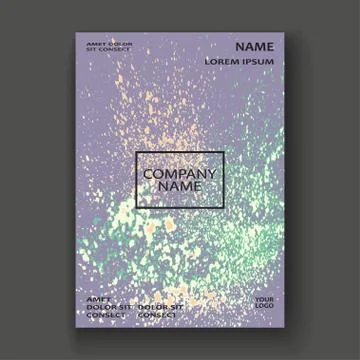 Neon light explosion paint splatter artistic cover frame design. Stock Illustration