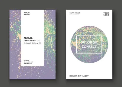 Neon light explosion paint splatter artistic cover frame design. Stock Illustration