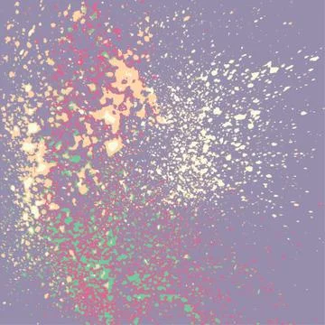Neon light explosion paint splatter artistic cover frame design. Decorative s Stock Illustration