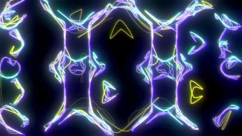 Neon Light Field VJ Loop Stock Footage 326743244