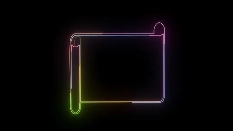 Neon light frame on black background motion 库存影片 330512265
