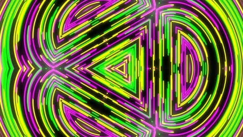 Neon Light Geometric Pattern Motion Background Stock Footage 332586783