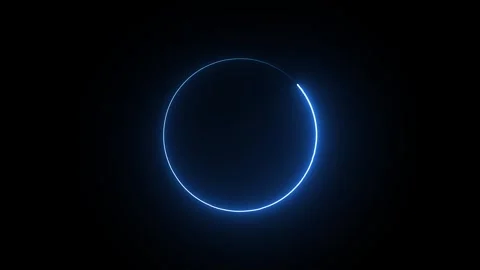 Neon light glowing circle frame background animation. Beautiful colorful ne.. Vídeo Stock 331871430