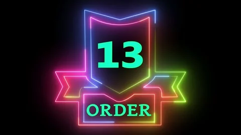 Neon light glowing countdown motion graphic Video stock 330512778
