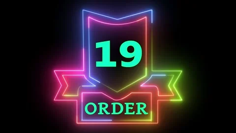 Neon light glowing countdown order display Vídeos de archivo 330512849