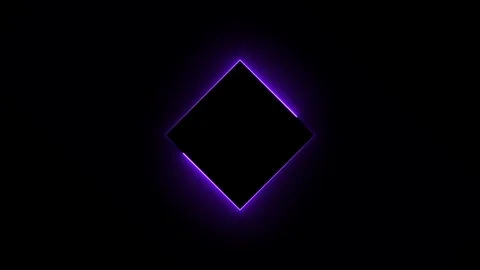 Neon light glowing squre animation and loading sabar 4k stock video on blac.. Stock Footage 310794560