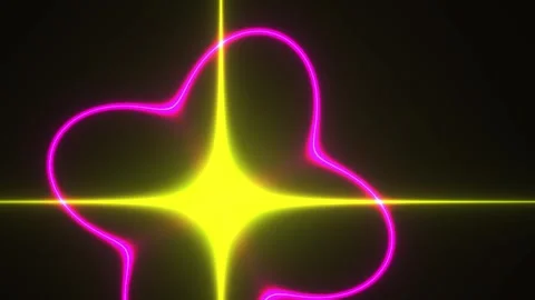 Neon Light Glowing Star Effect. Stock Footage 340037207