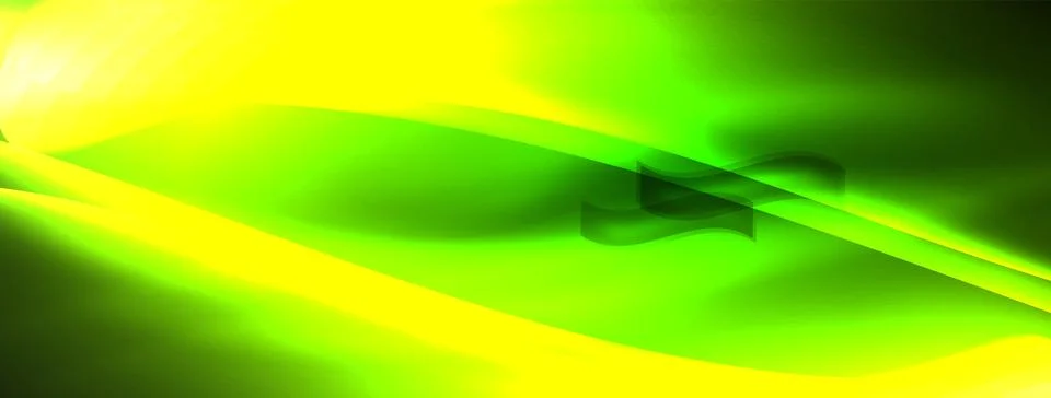 Neon light glowing waves and lines background set for wallpaper, business card Stock Illustration
