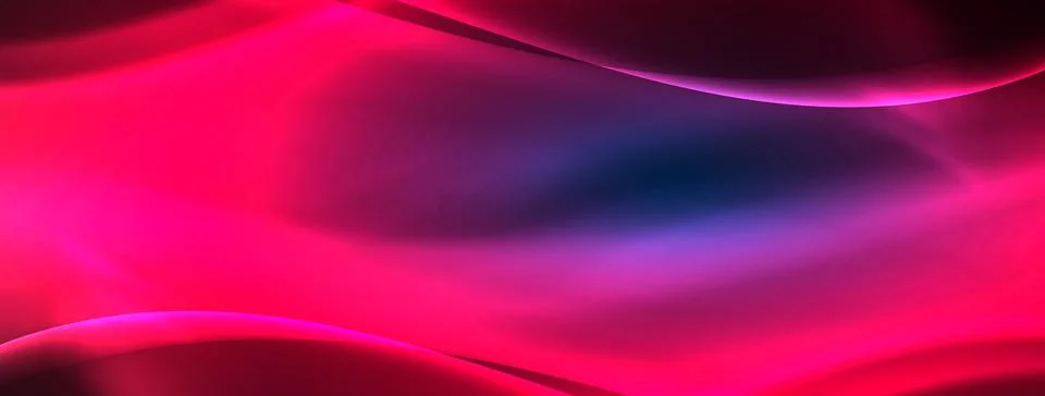 Neon light glowing waves and lines background set for wallpaper, business card Stock Illustration