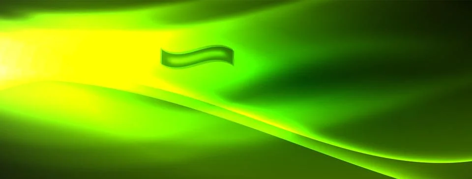 Neon light glowing waves and lines background set for wallpaper, business card Stock Illustration