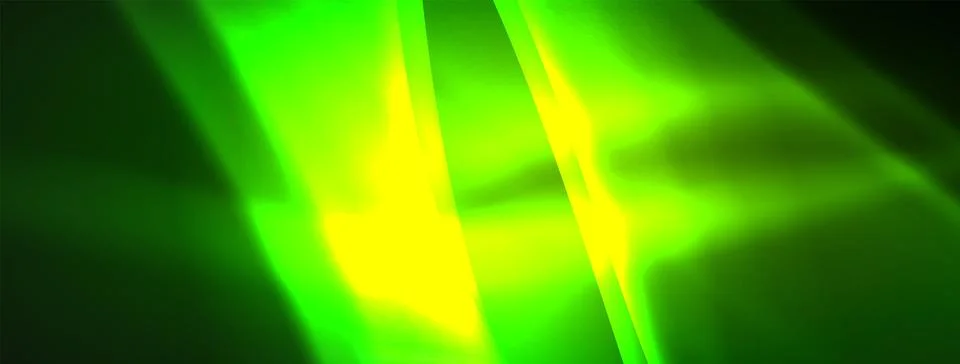 Neon light glowing waves and lines background set for wallpaper, business card Stock Illustration