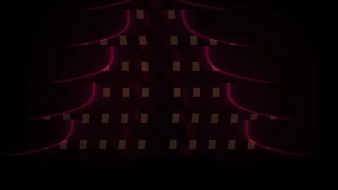 Neon Light Grid Pattern. Stock Footage 336704406