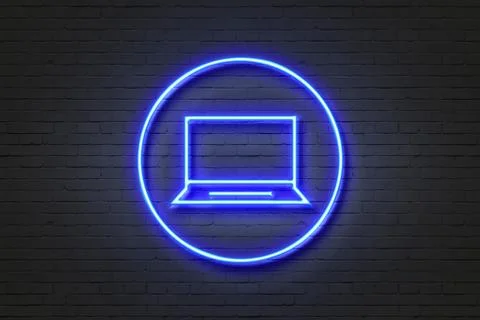 Neon light icon notebook Illustrazione stock