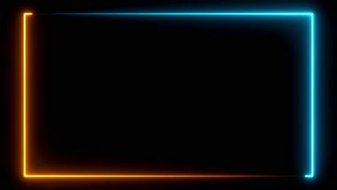 Neon light line animation loop background, iridescent colour animation Stock Footage 234694565